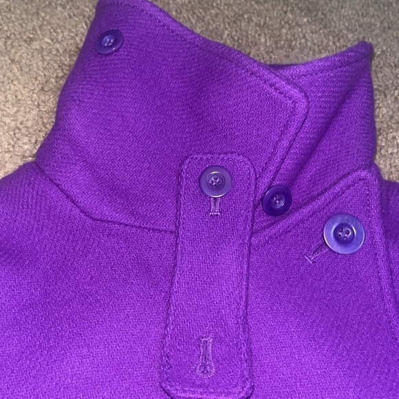 J. Crew Majesty Stadium Cloth Nello Gori Wool Double Breasted Peacoat Purple 0 - Picture 6 of 12